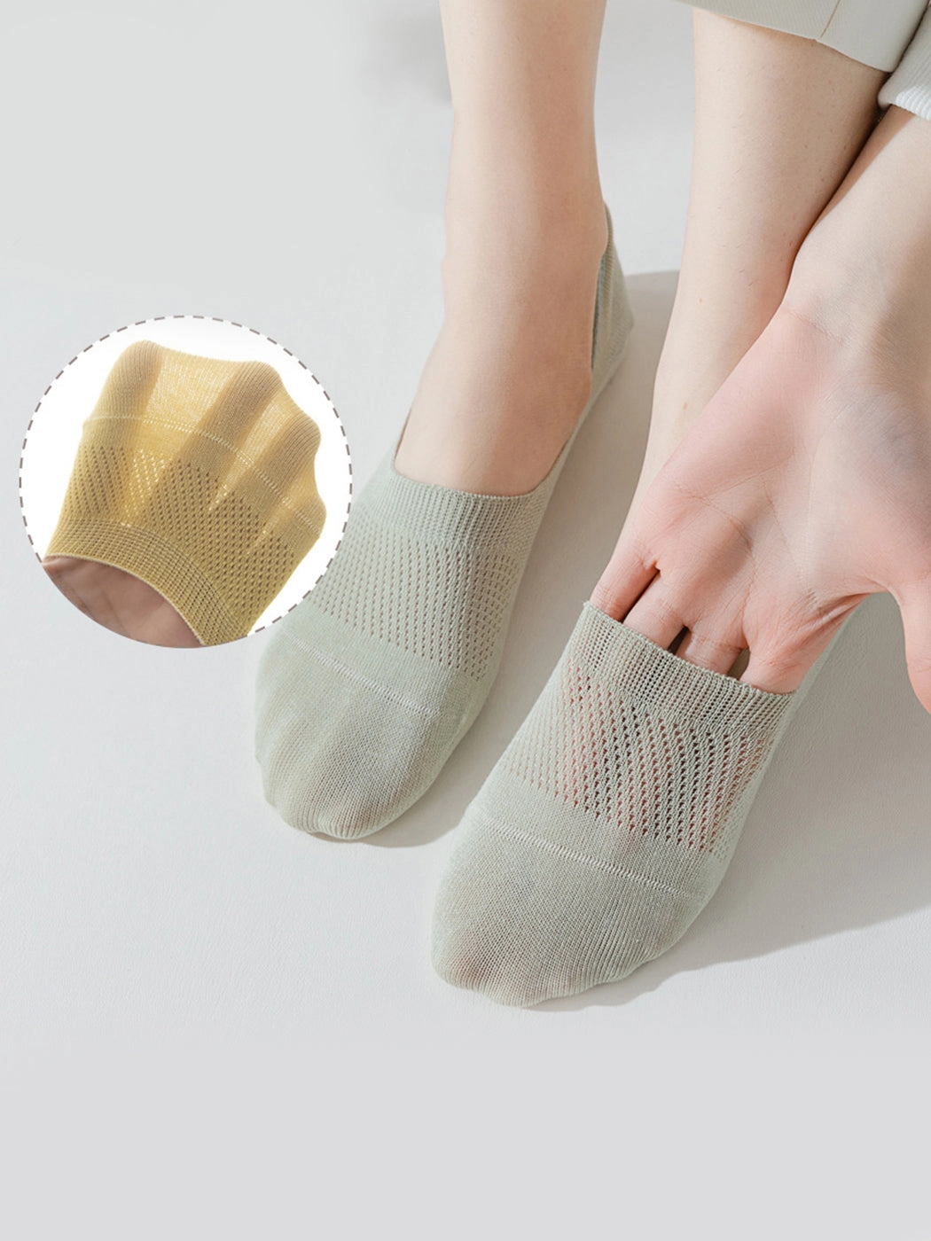 Women's Summer Thin Mesh Cotton Invisible Socks