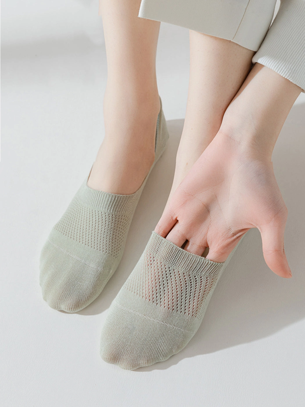 Women's Summer Thin Mesh Cotton Invisible Socks