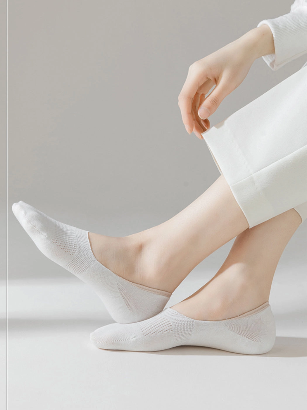 Women's Summer Thin Mesh Cotton Invisible Socks