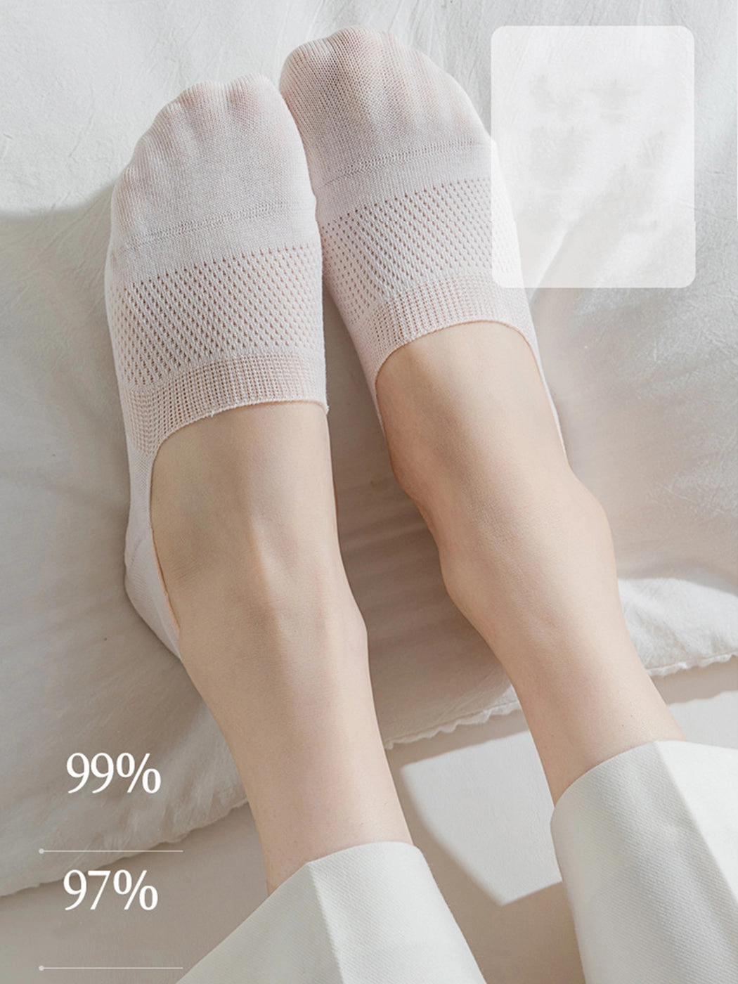 Women's Summer Thin Mesh Cotton Invisible Socks
