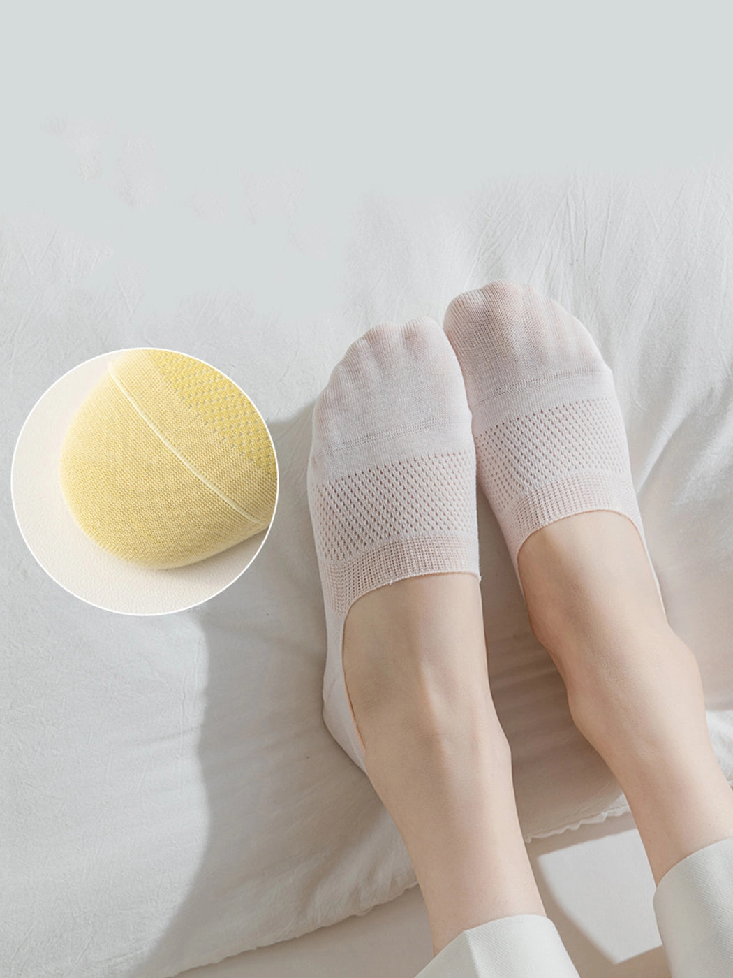 Women's Summer Thin Mesh Cotton Invisible Socks