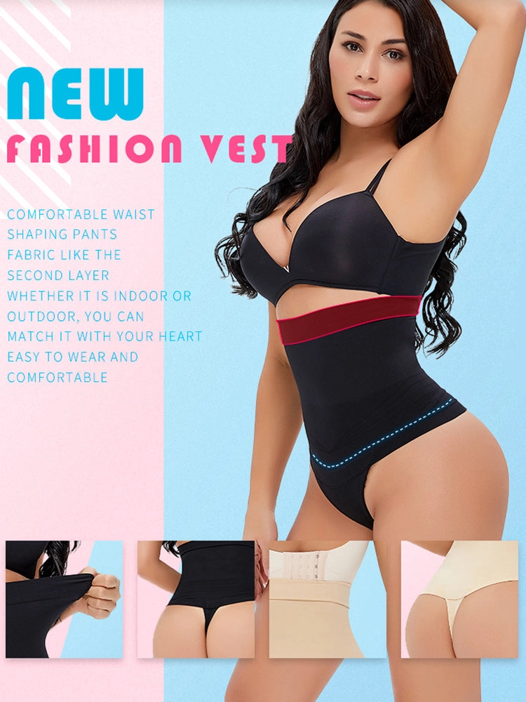 Women's Tummy Control High-Waist Thong Shaper Briefs