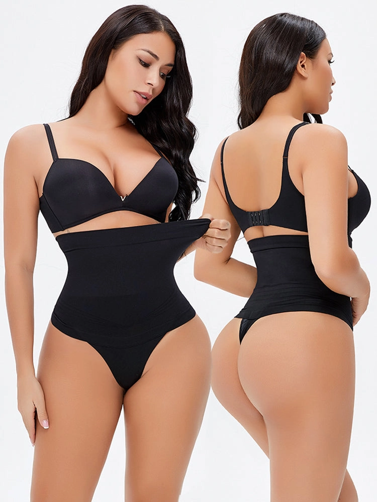 Women's Tummy Control High-Waist Thong Shaper Briefs