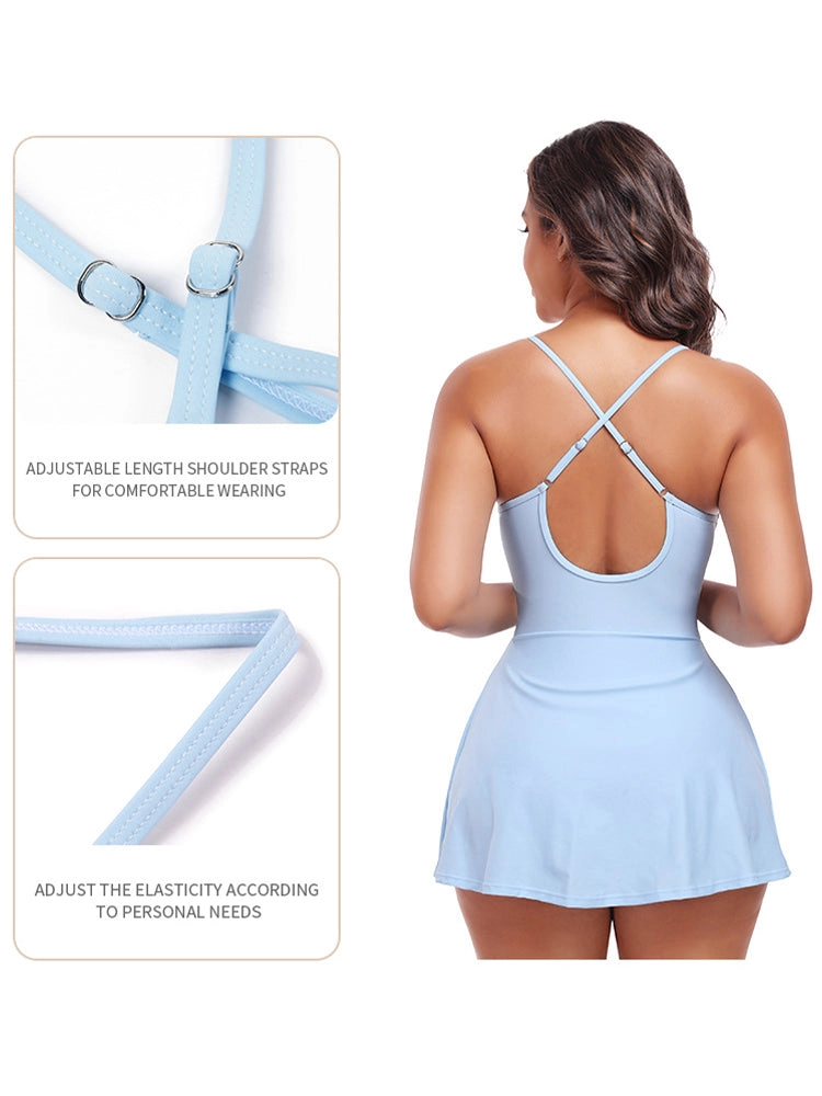 Women's Tummy-Control One-Piece Swim Dress