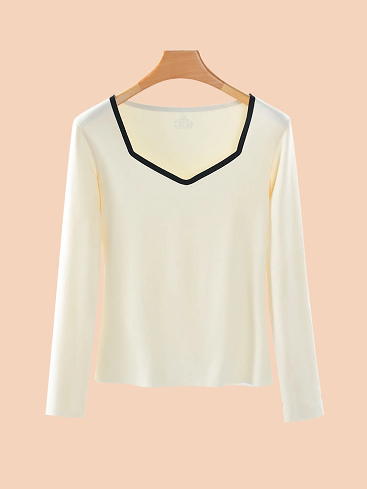 Women's V-Neck Dralon Seamless Thermal Top