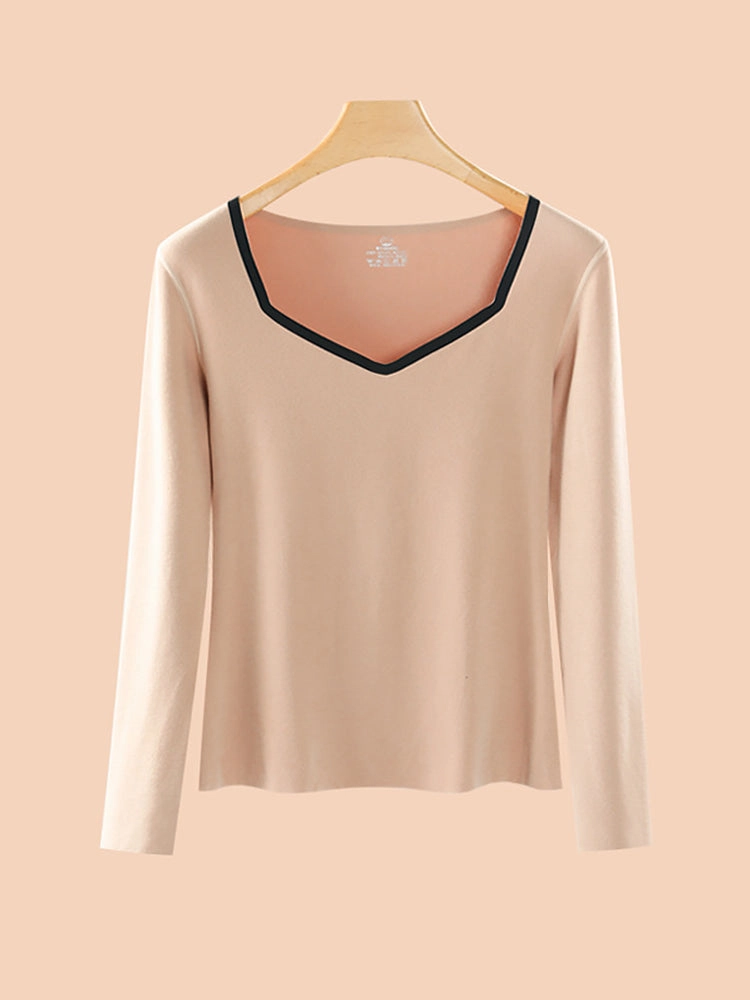 Women's V-Neck Dralon Seamless Thermal Top