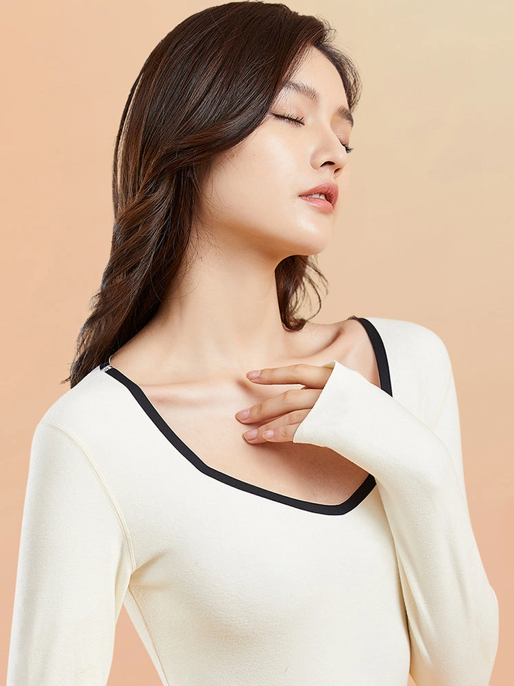 Women's V-Neck Dralon Seamless Thermal Top