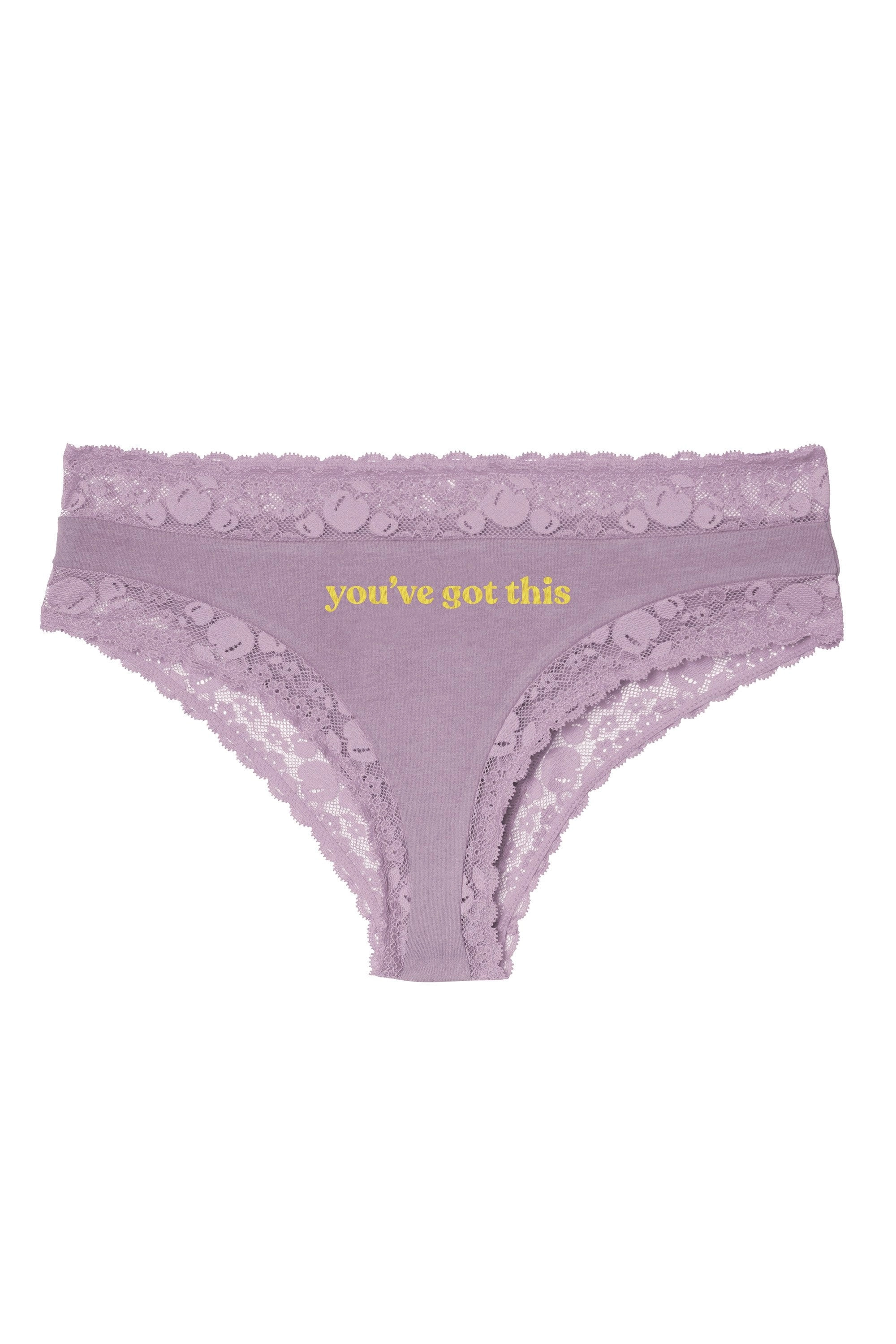 You've Got This Blue Embroidered Brief