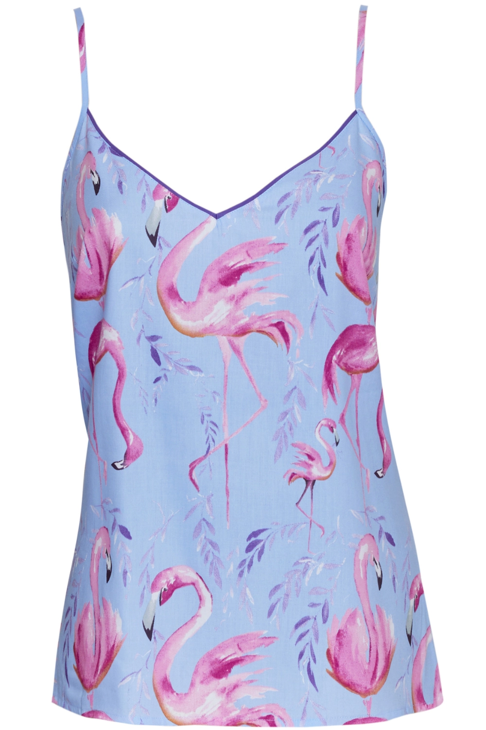 Zoey Flamingo Print Cami, Size UK 8